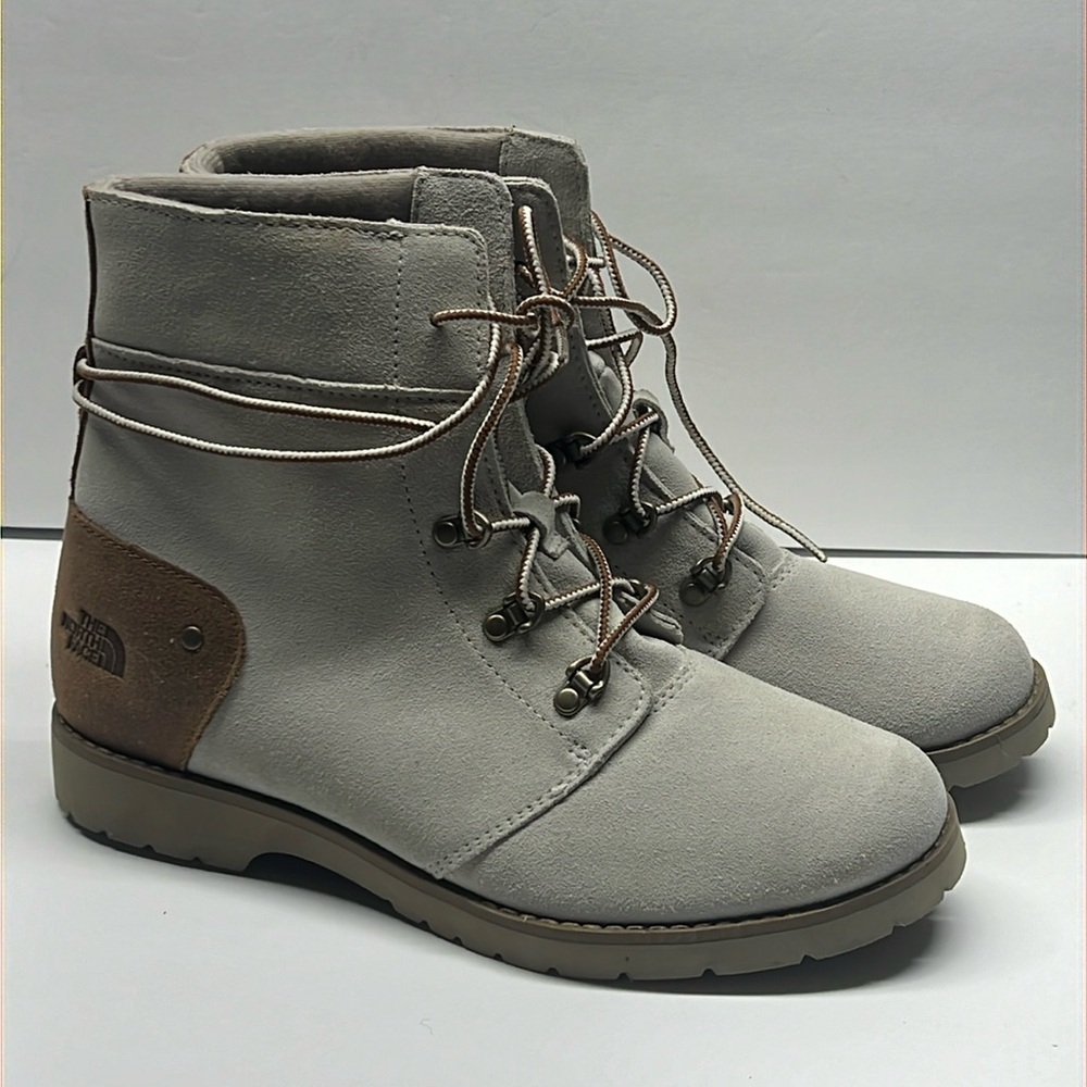 The North Face Boots Womens Size 9.5 Ballard Combat Lace Up Grey Brown